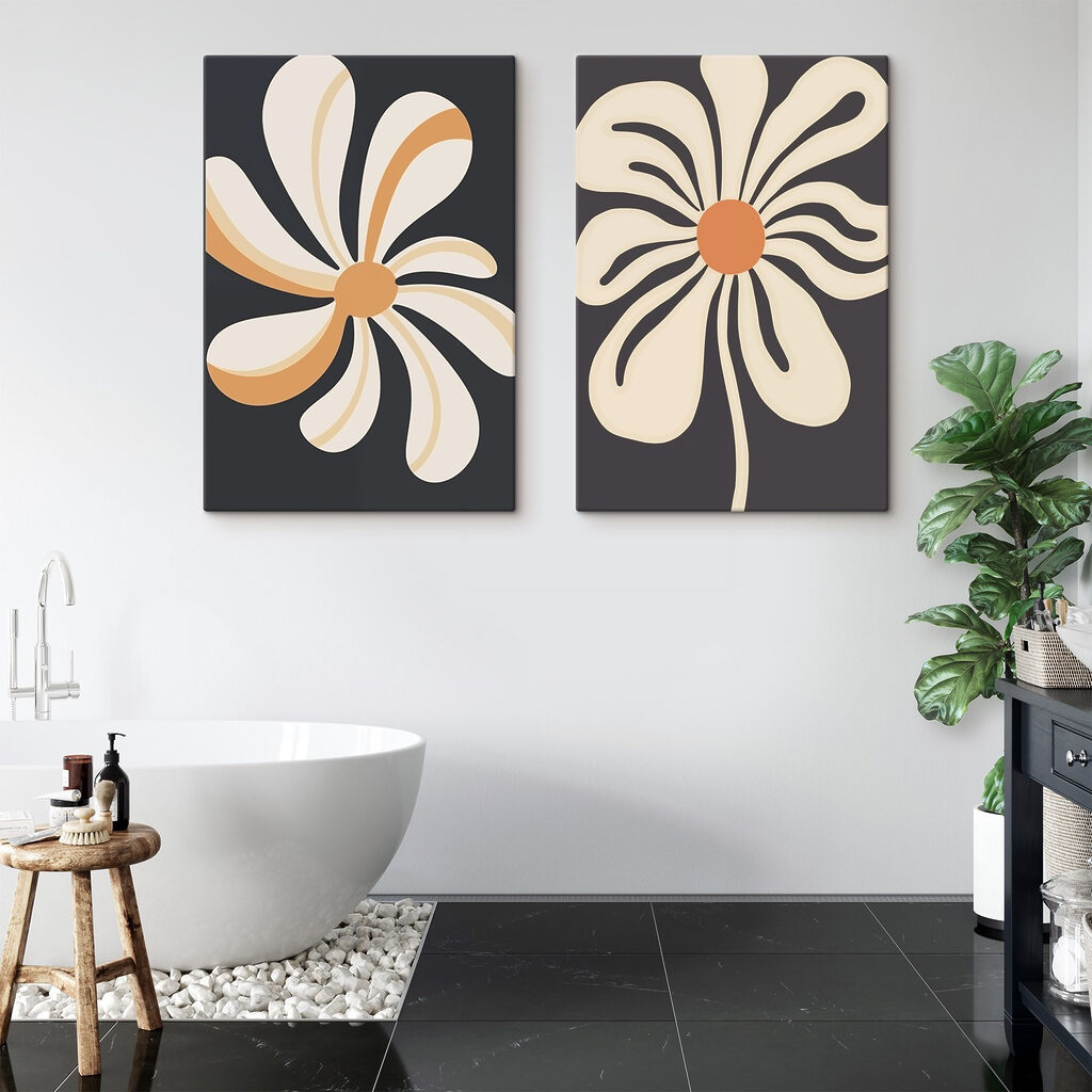 Fiori stilizzati in un ambiente