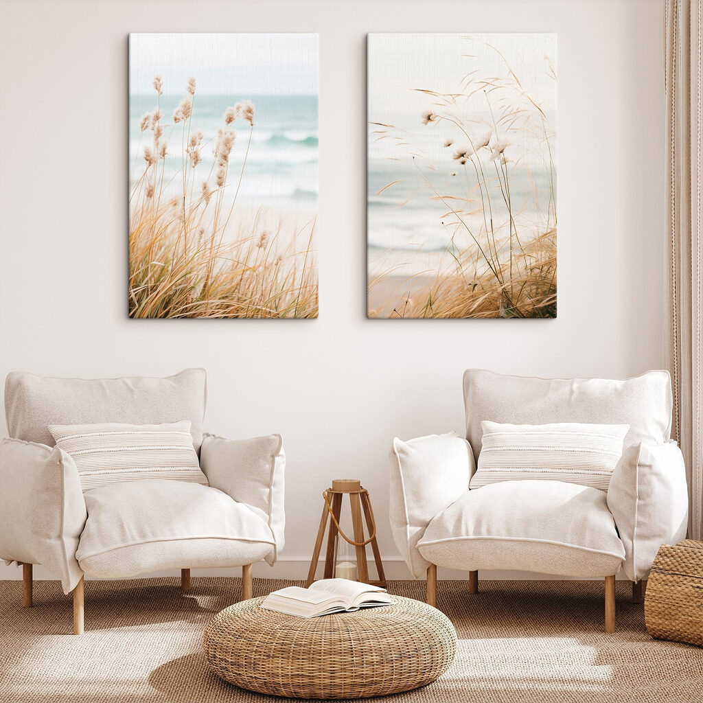 Erbe sul mare in un ambiente