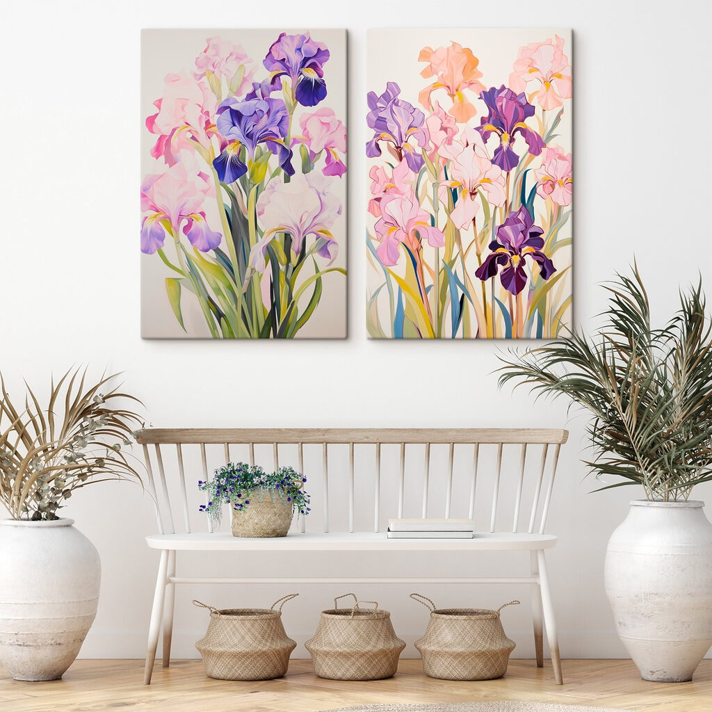 Iris in fiore in un ambiente