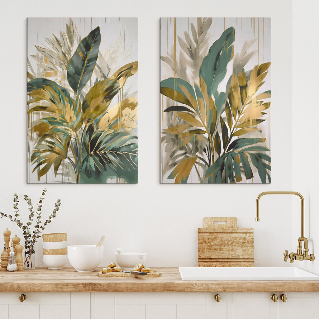 Fogliame tropicale in un ambiente