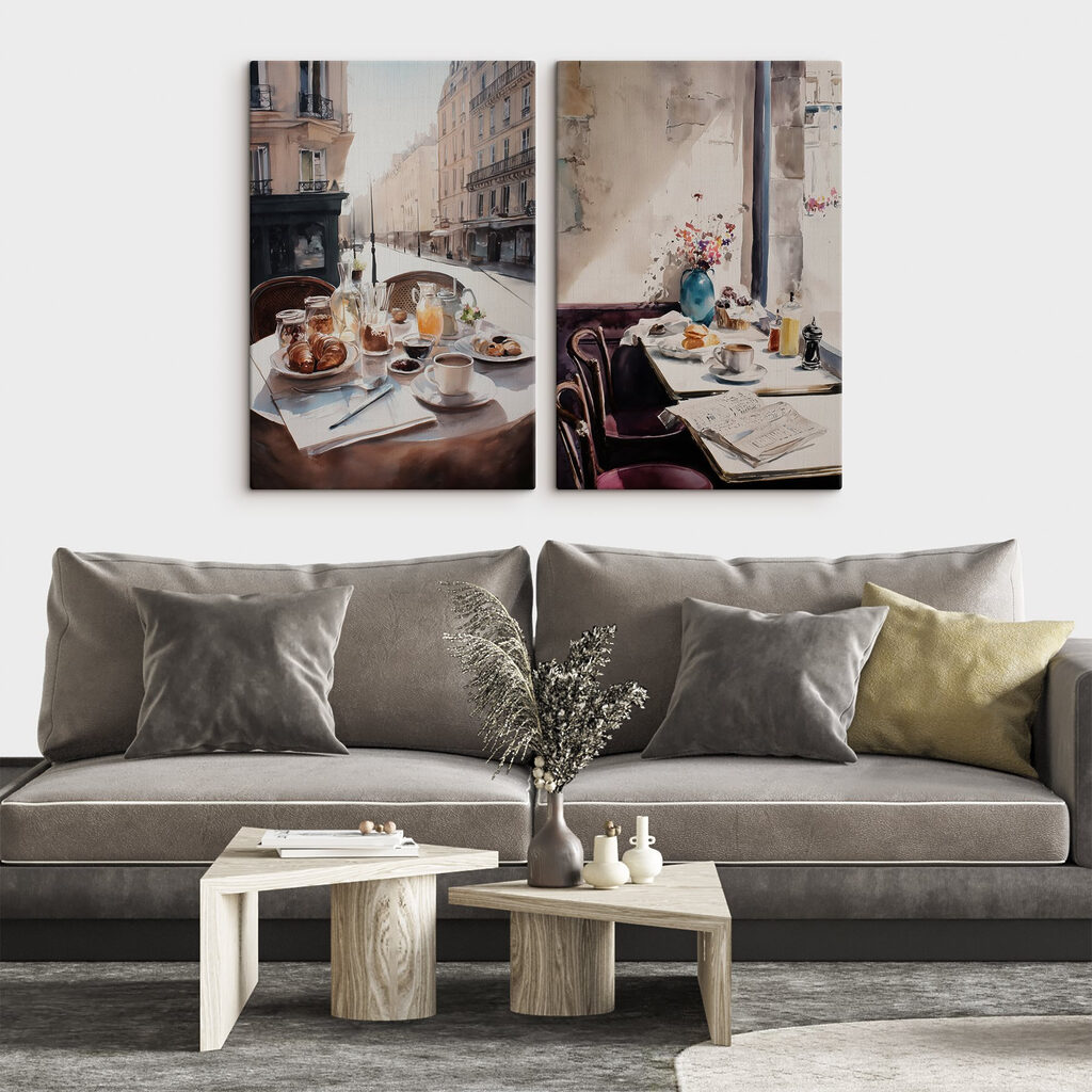 Colazione ad acquerello in un ambiente