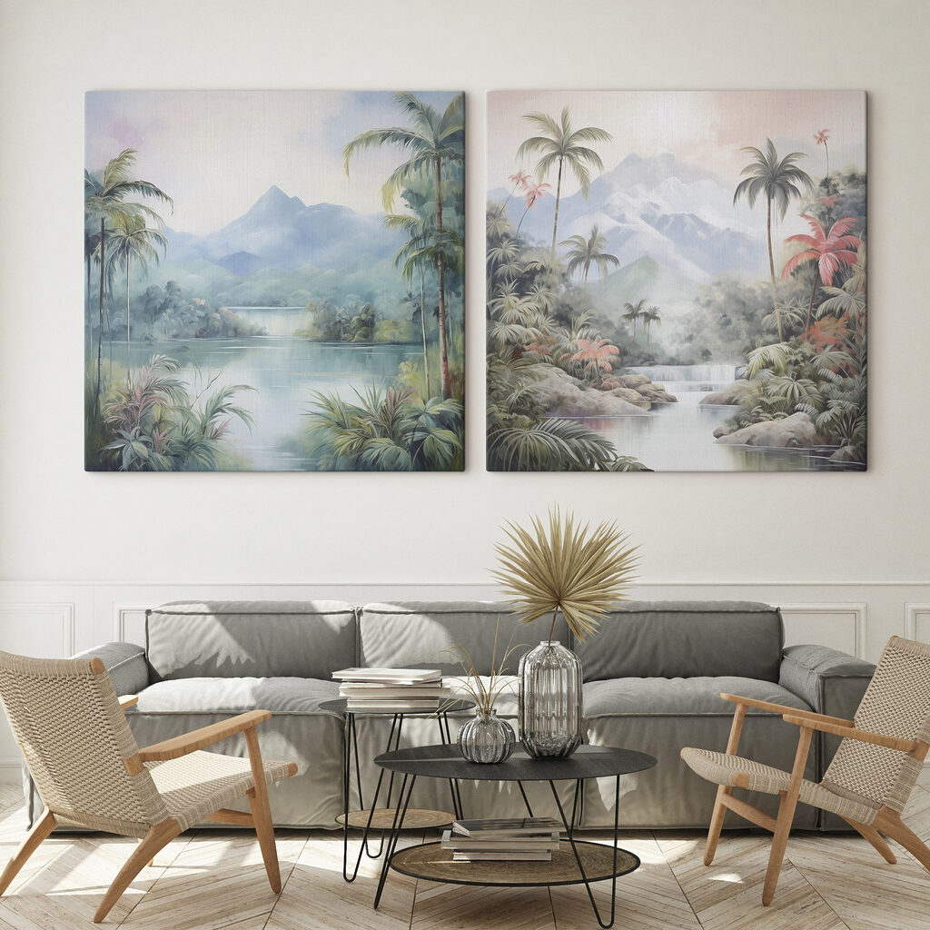 Paesaggio tropicale in un ambiente