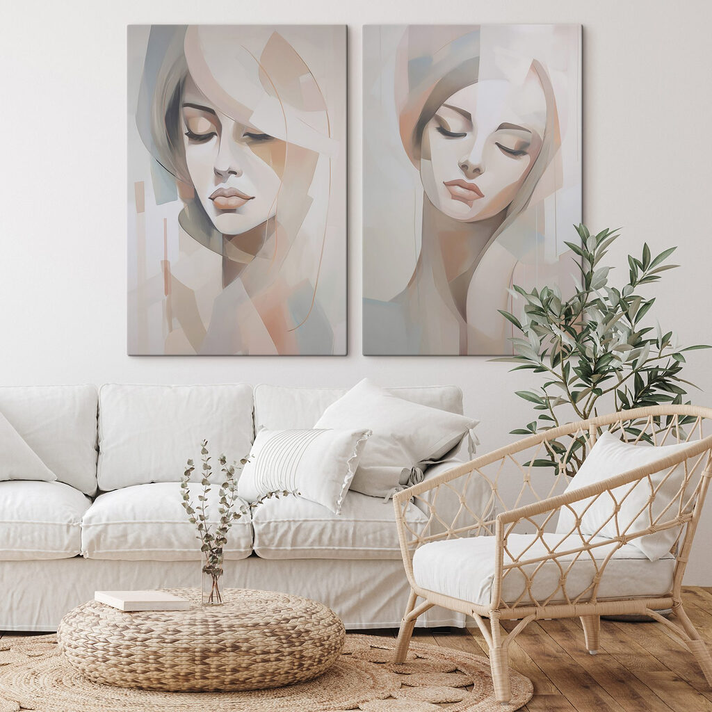 Volto di donna in un ambiente