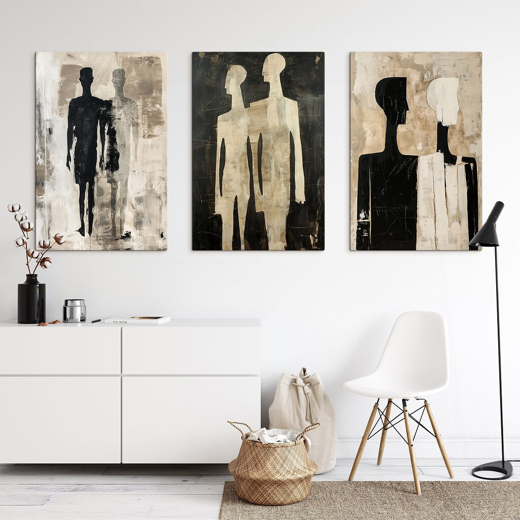 Figure umane stilizzate in un ambiente