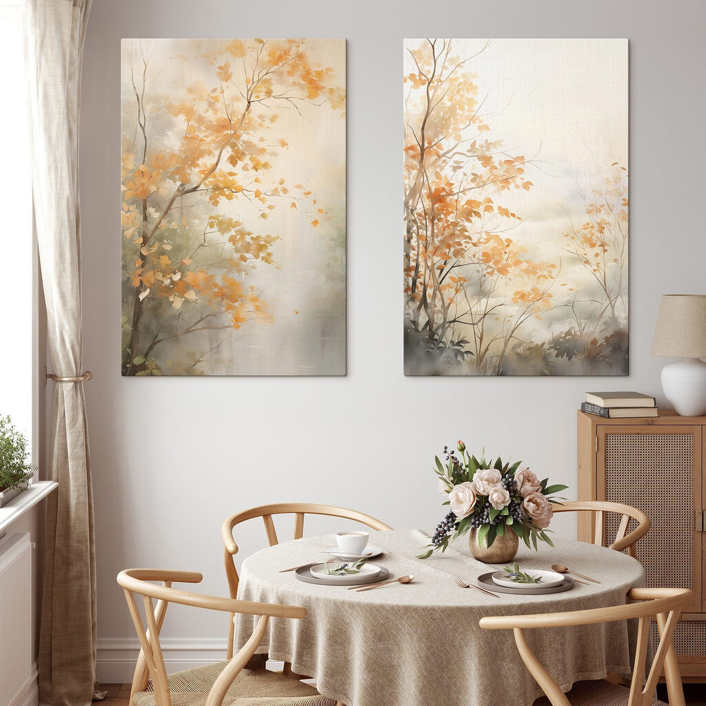Autunno tra i rami in un ambiente