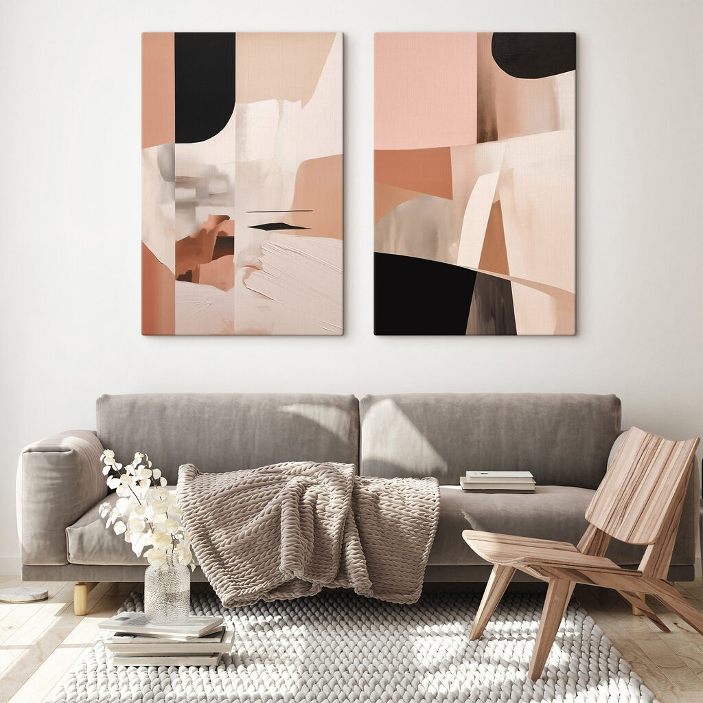 Collage astratto in un ambiente