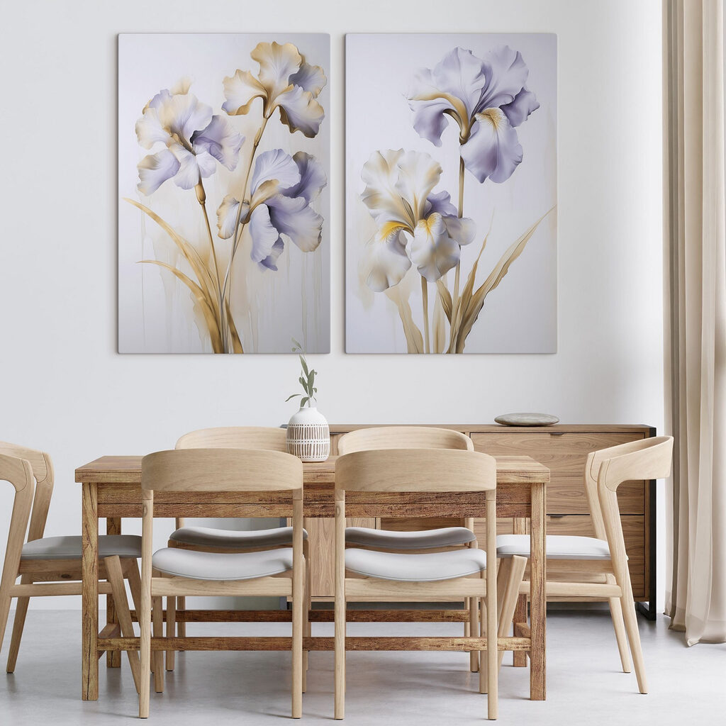 Iris eleganti in un ambiente