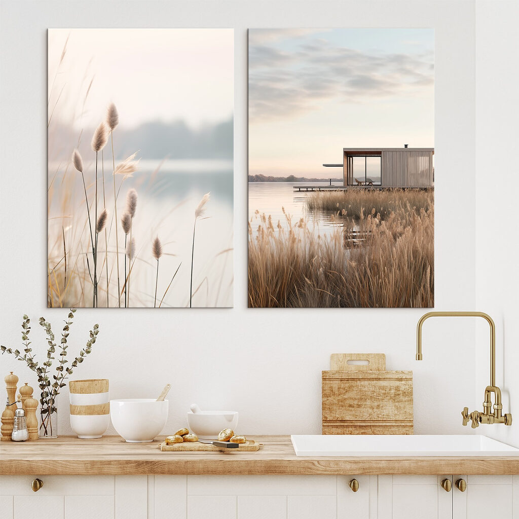 Cabina sul lago in un ambiente