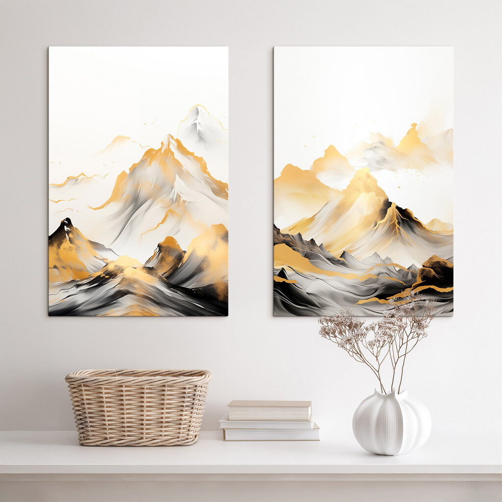 Montagne e onde in un ambiente