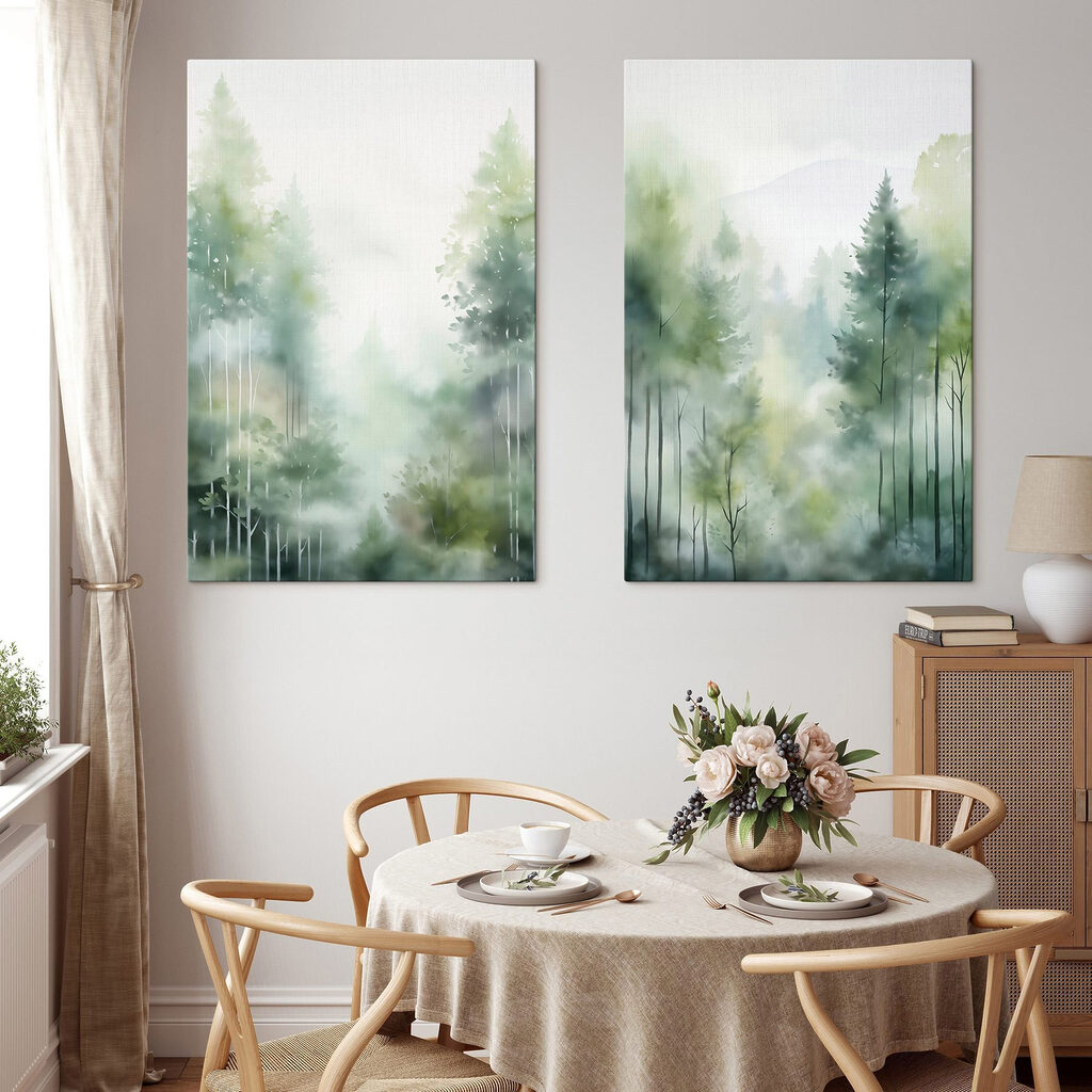 Luce tra i tronchi in un ambiente