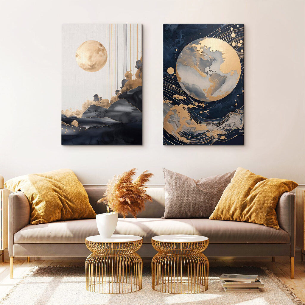 Luna e continenti in un ambiente