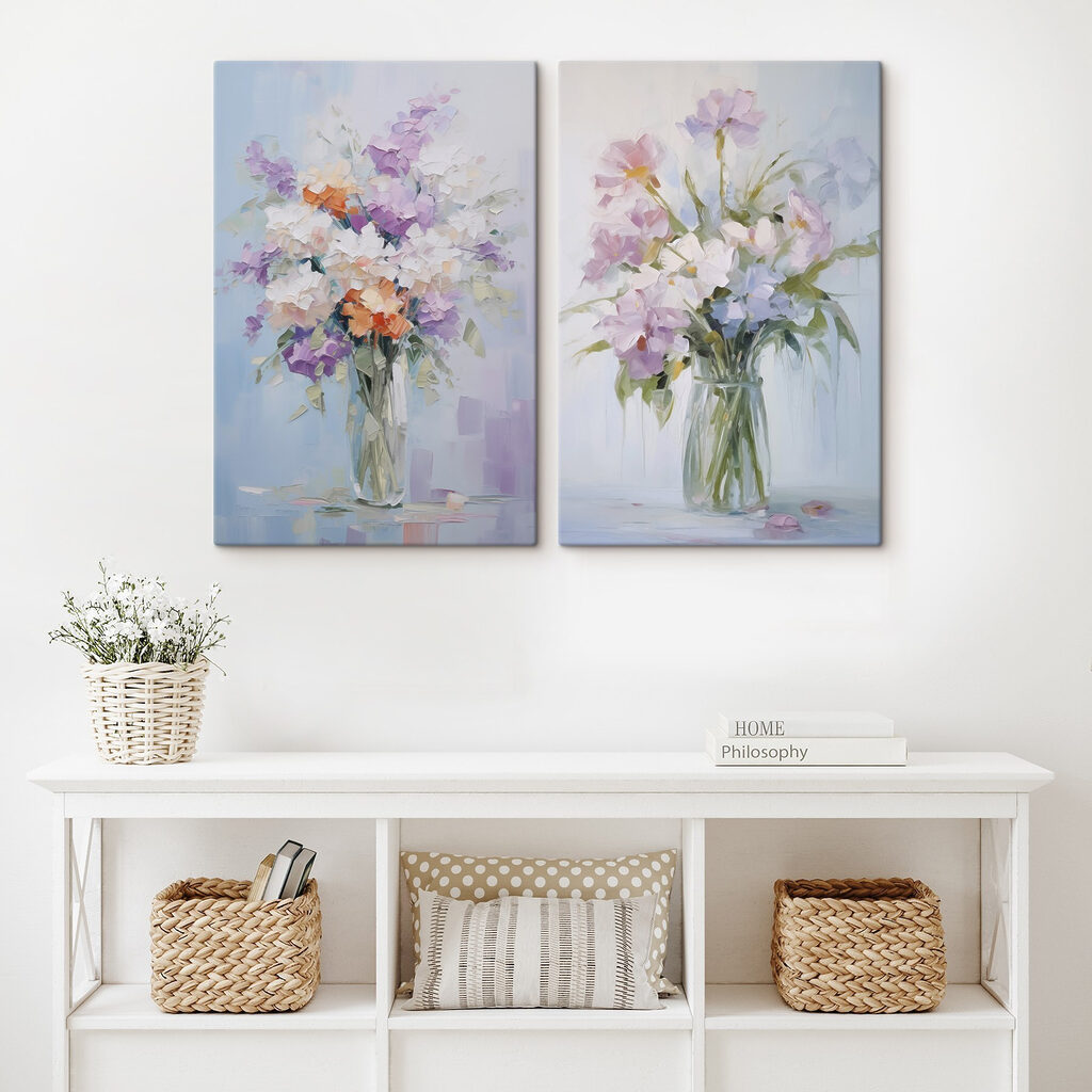 Fiori nel vetro in un ambiente