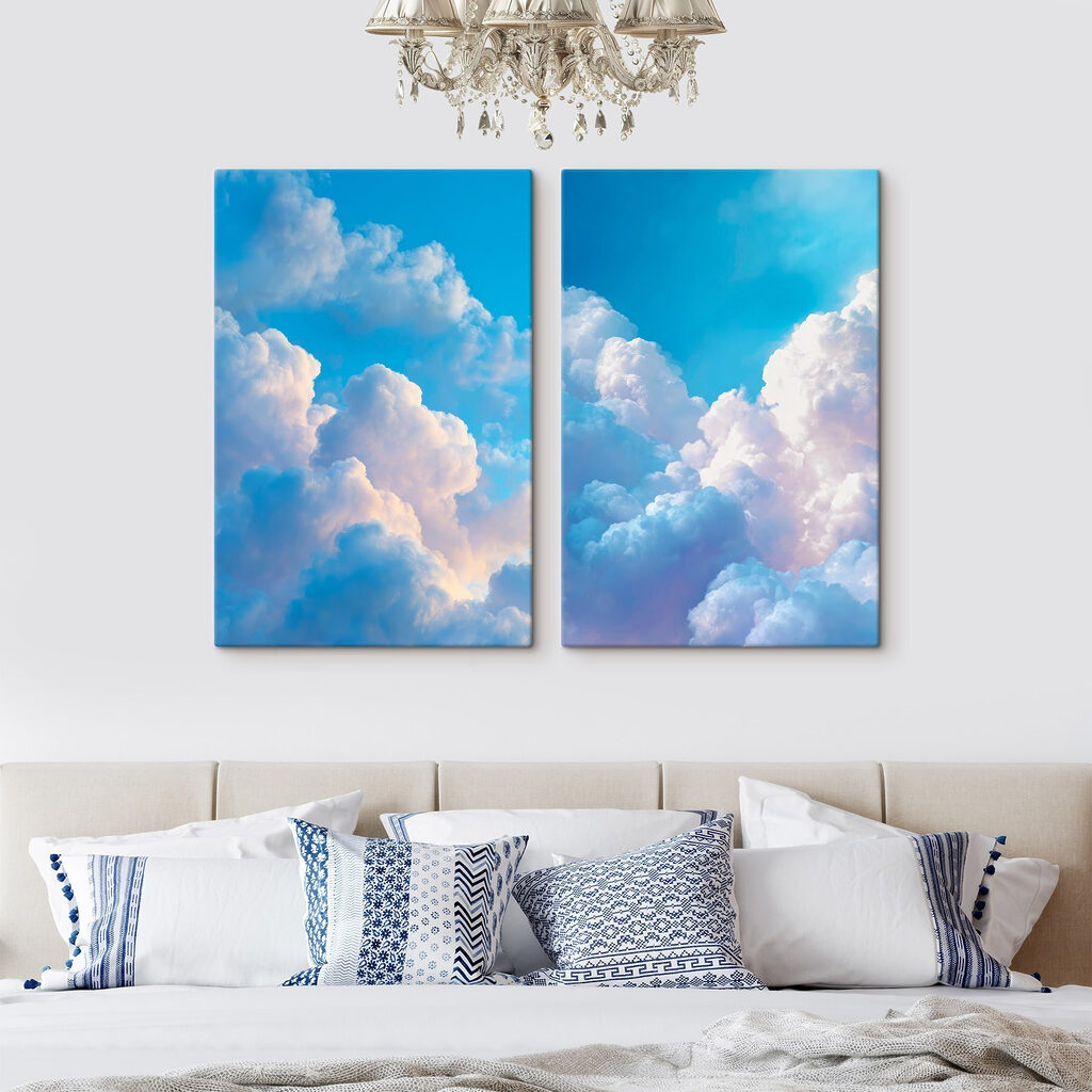 Cielo azzurro con nuvole in un ambiente