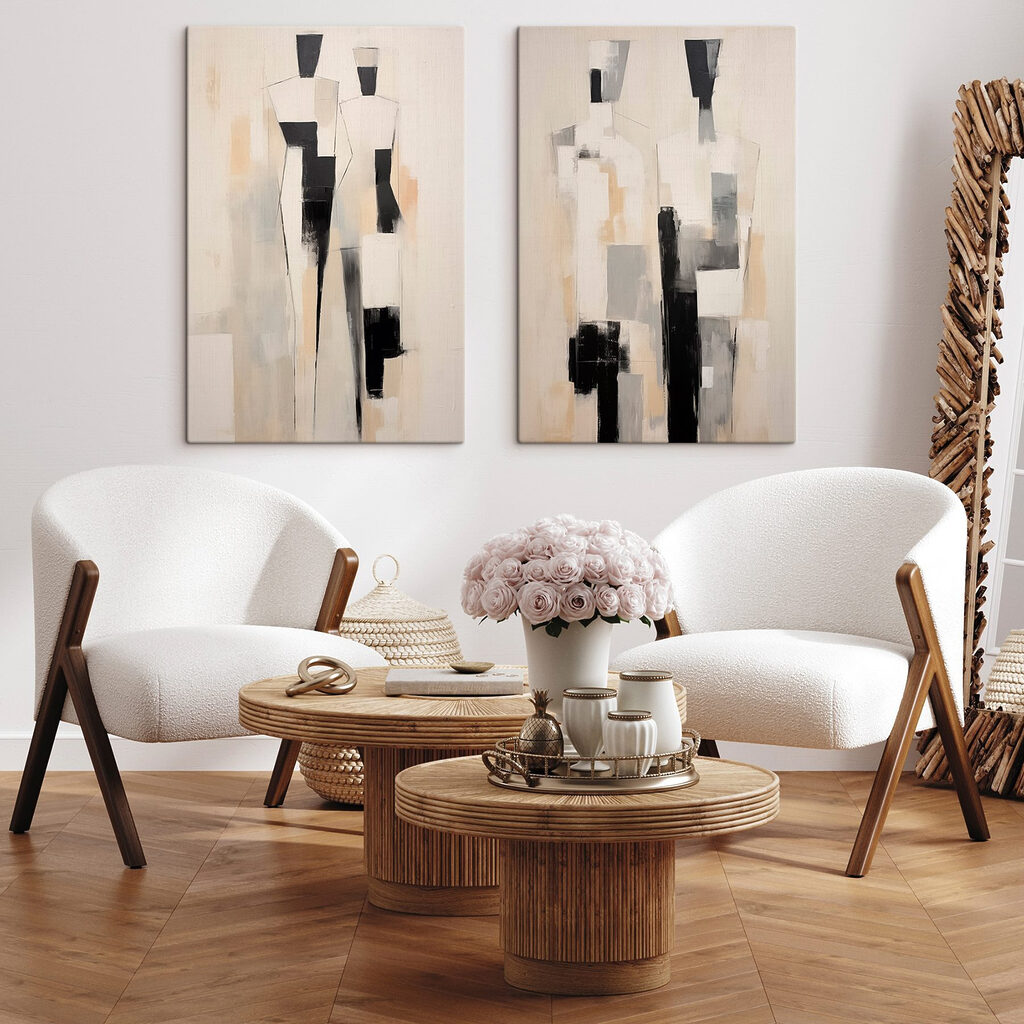 Figure stilizzate in un ambiente