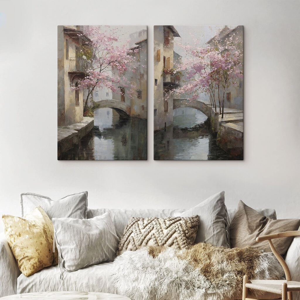 Ponte sul canale in un ambiente
