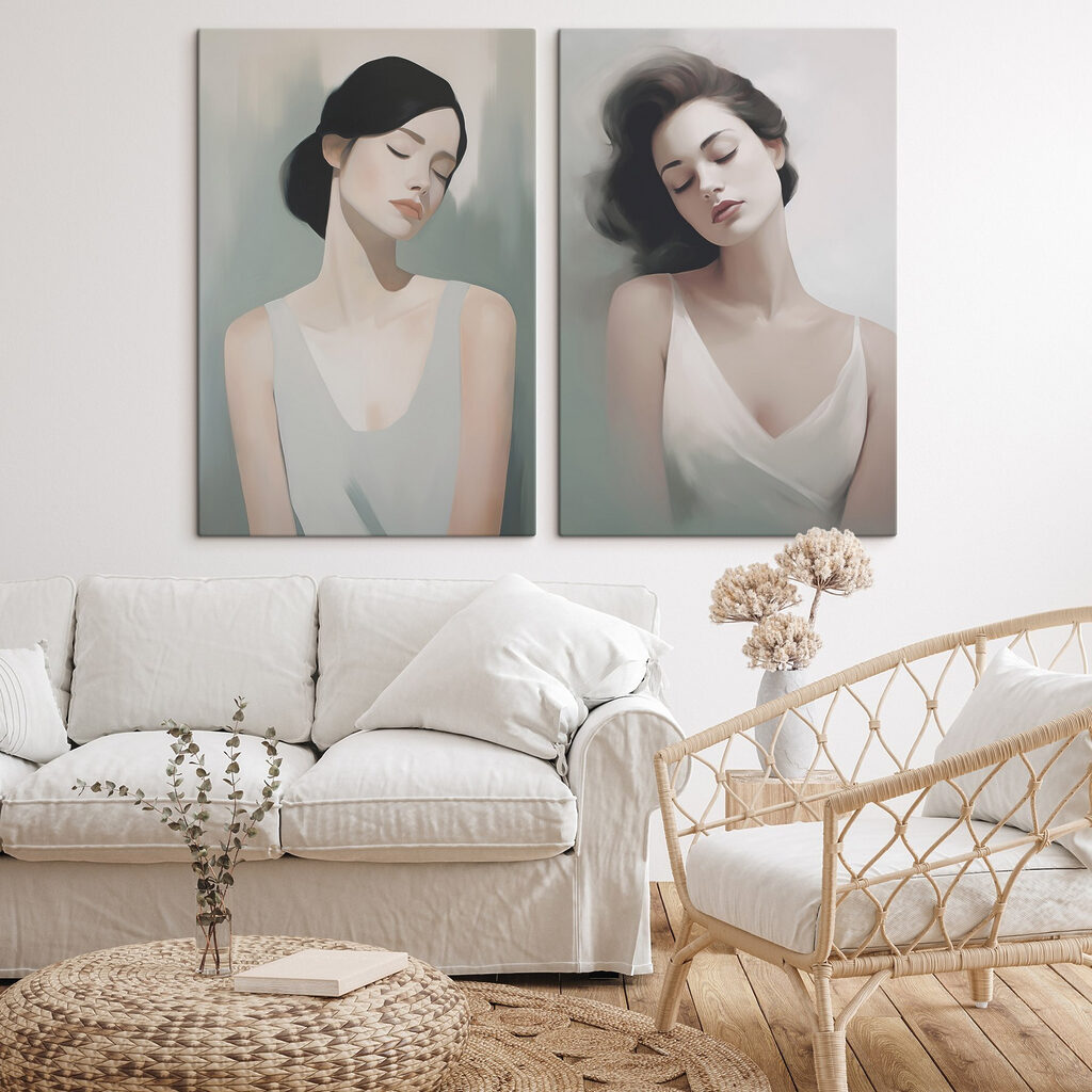 Due donne serene in un ambiente