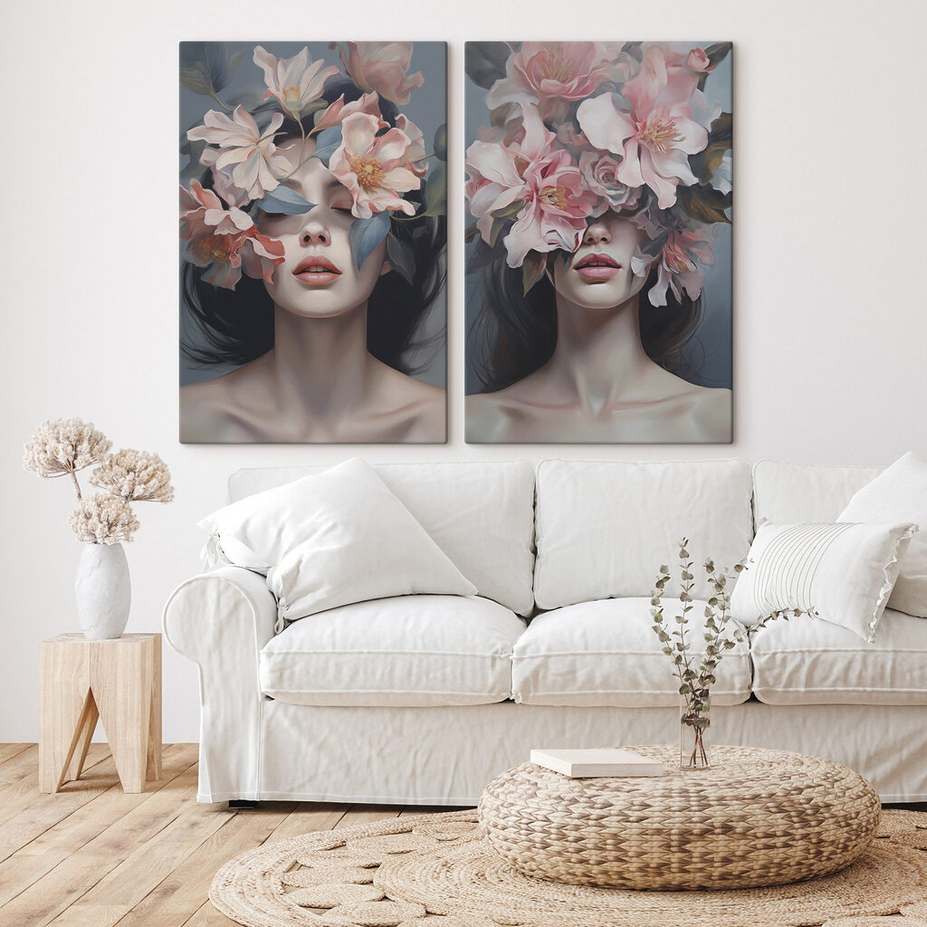 Volto coperto di fiori — ambiente 1