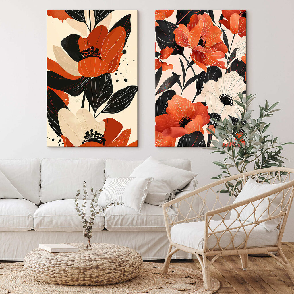 Fiori in contrasto in un ambiente