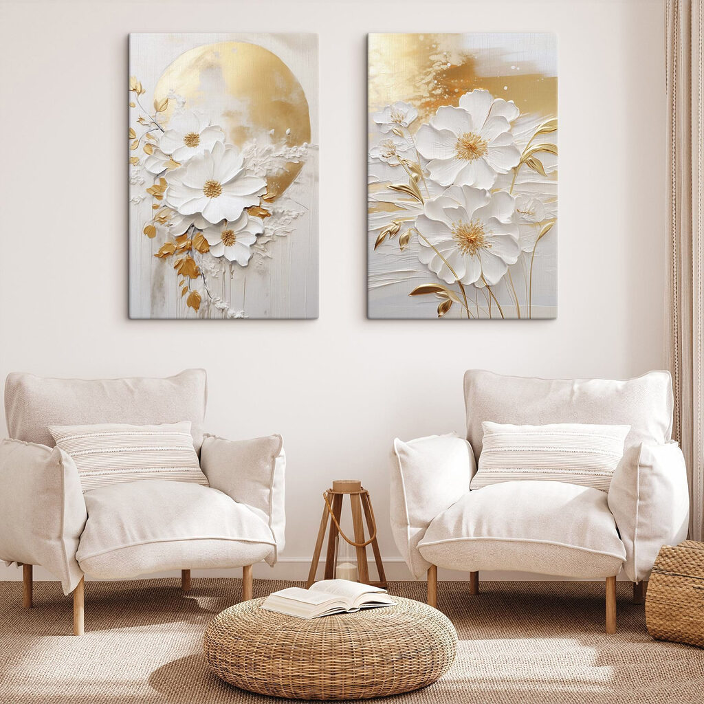 Fiori sotto la luna in un ambiente