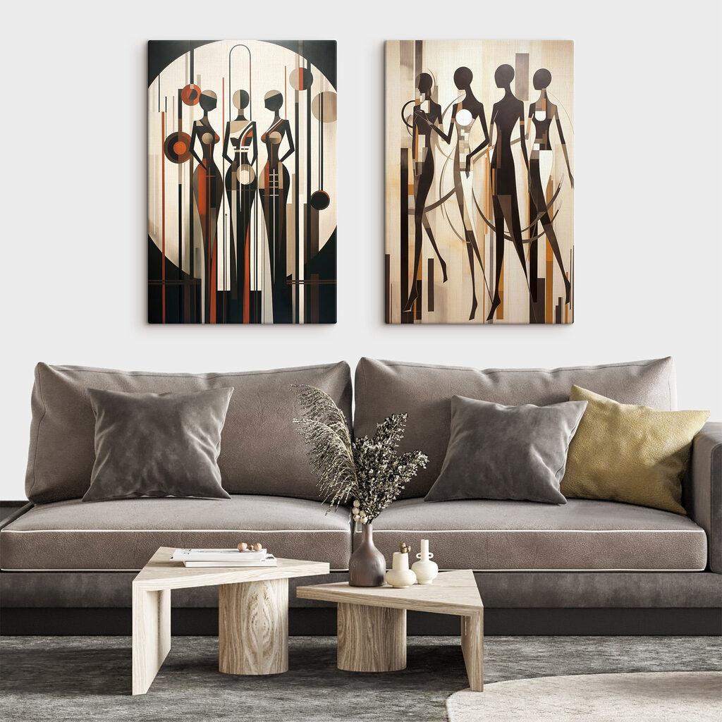 Figure femminili in un ambiente