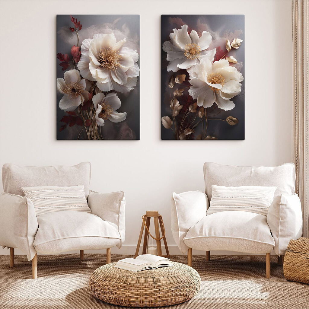 Fiori al crepuscolo in un ambiente