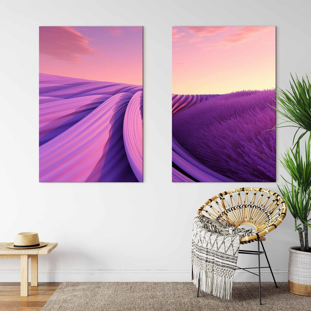 Colline di lavanda in un ambiente