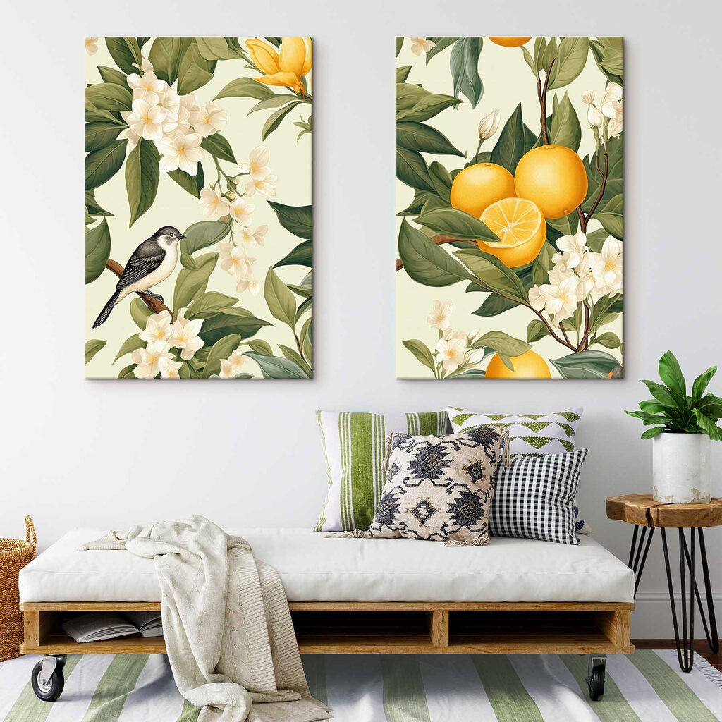 Arance e fiori in un ambiente