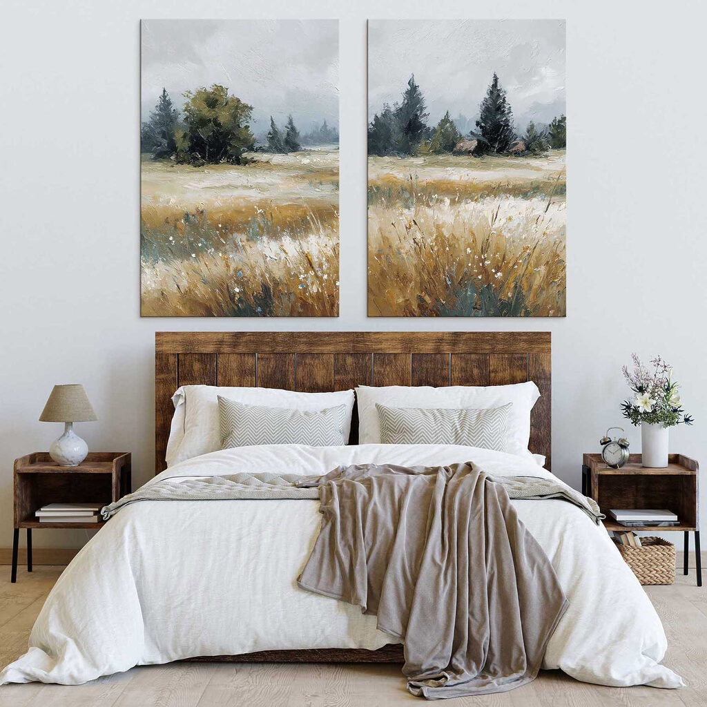 Campo con alberi in un ambiente