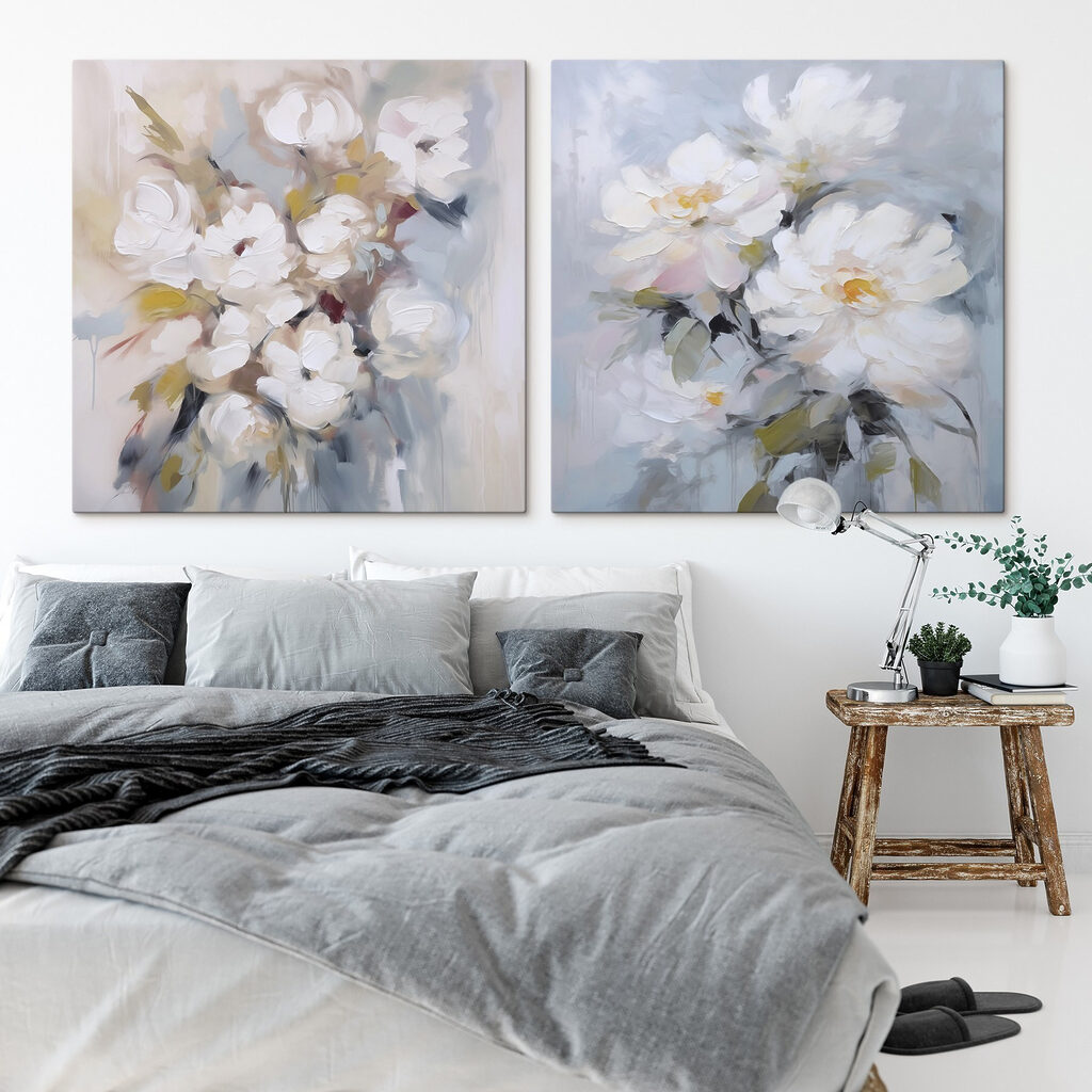 Bouquet bianco e leggero in un ambiente