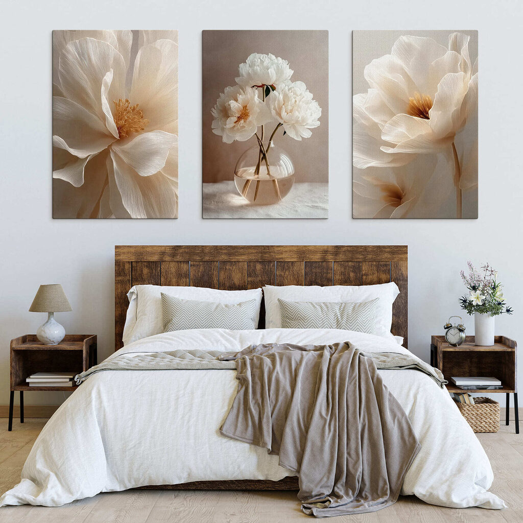 Fiori bianchi alla luce in un ambiente