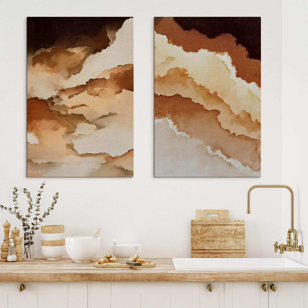 Strati di pittura fluida in un ambiente