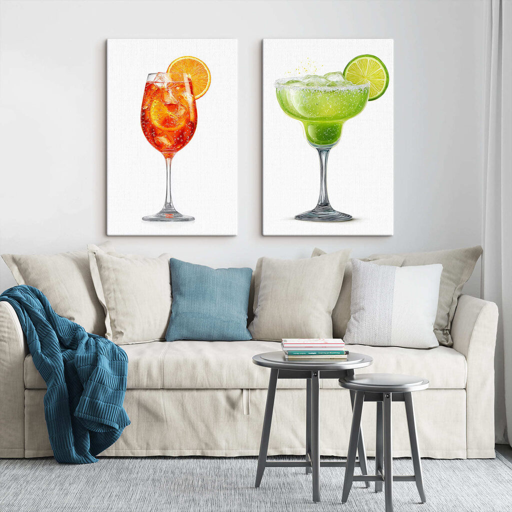 Cocktail d’estate ad acquerello in un ambiente
