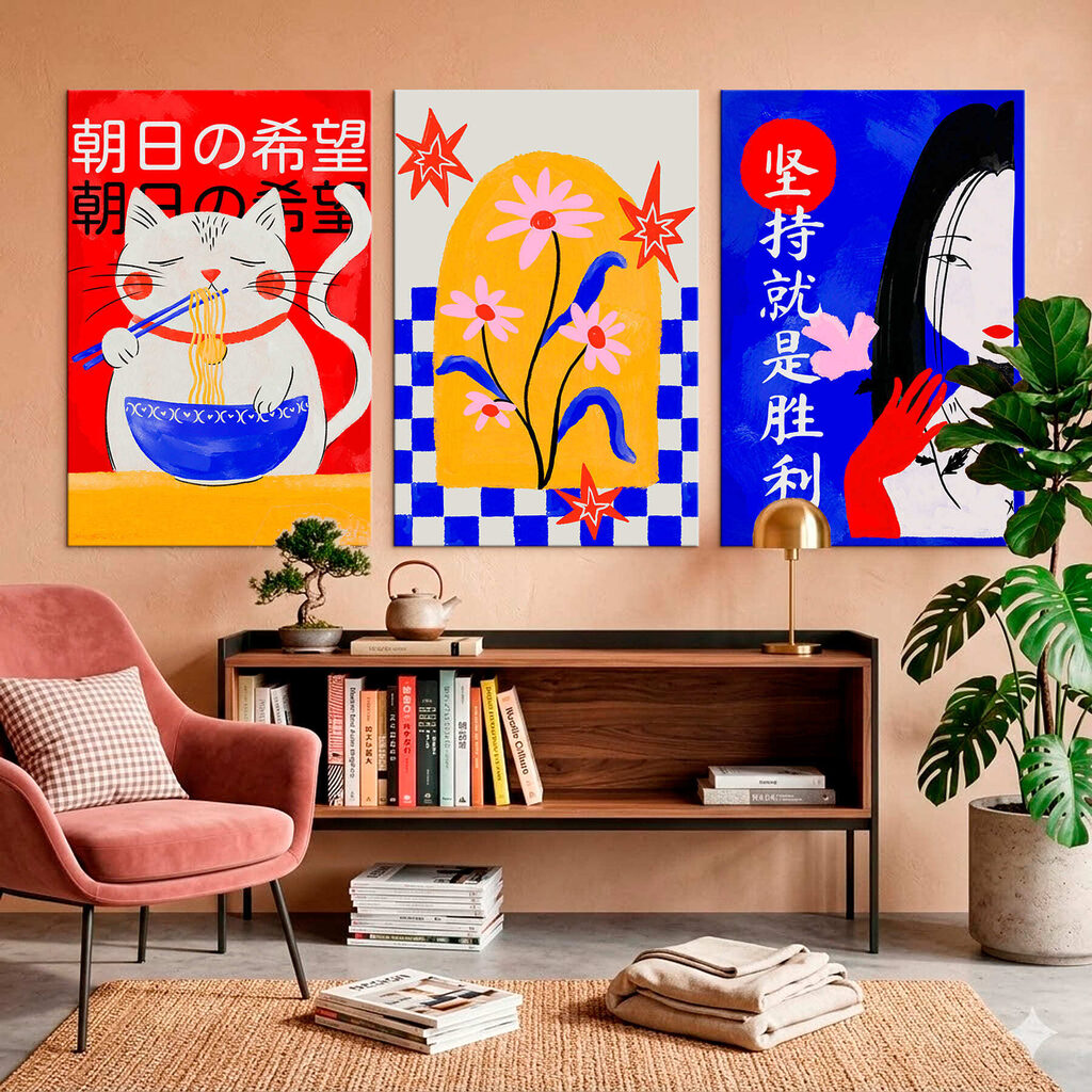 Gatto, fiori e donna in un ambiente