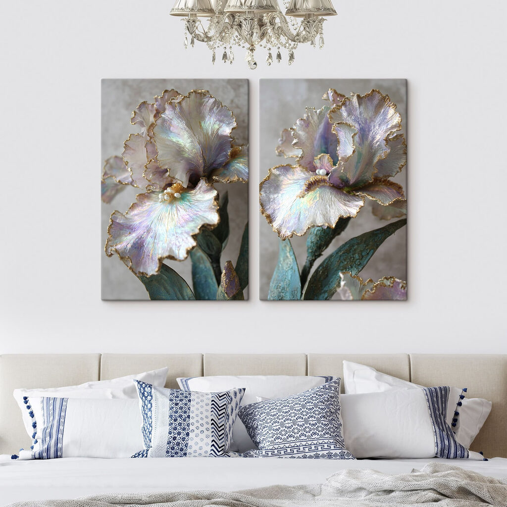 Iris dalla luce morbida in un ambiente