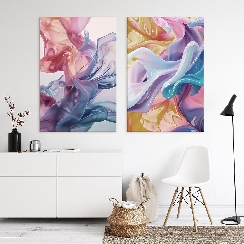 Nastri di colore in un ambiente