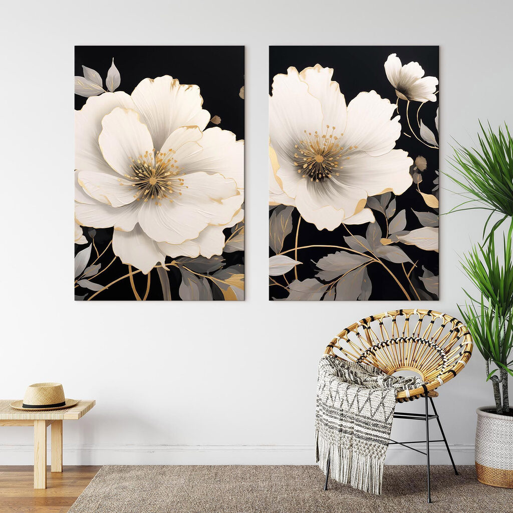 Fiori bianchi di notte in un ambiente