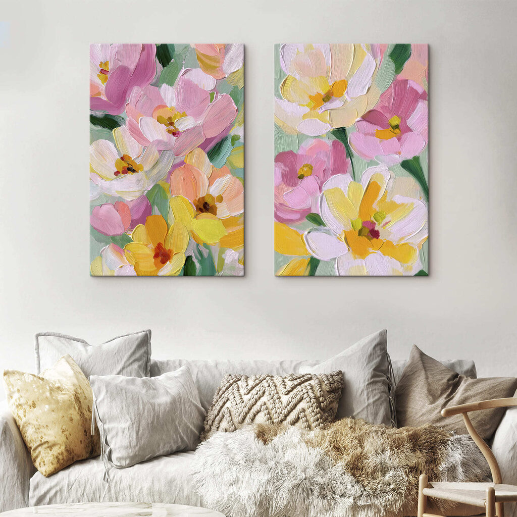 Fiori in pennellate vivaci in un ambiente