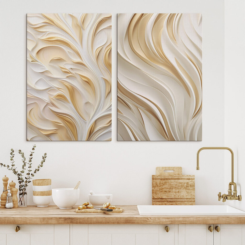 Linee fluide dorate in un ambiente