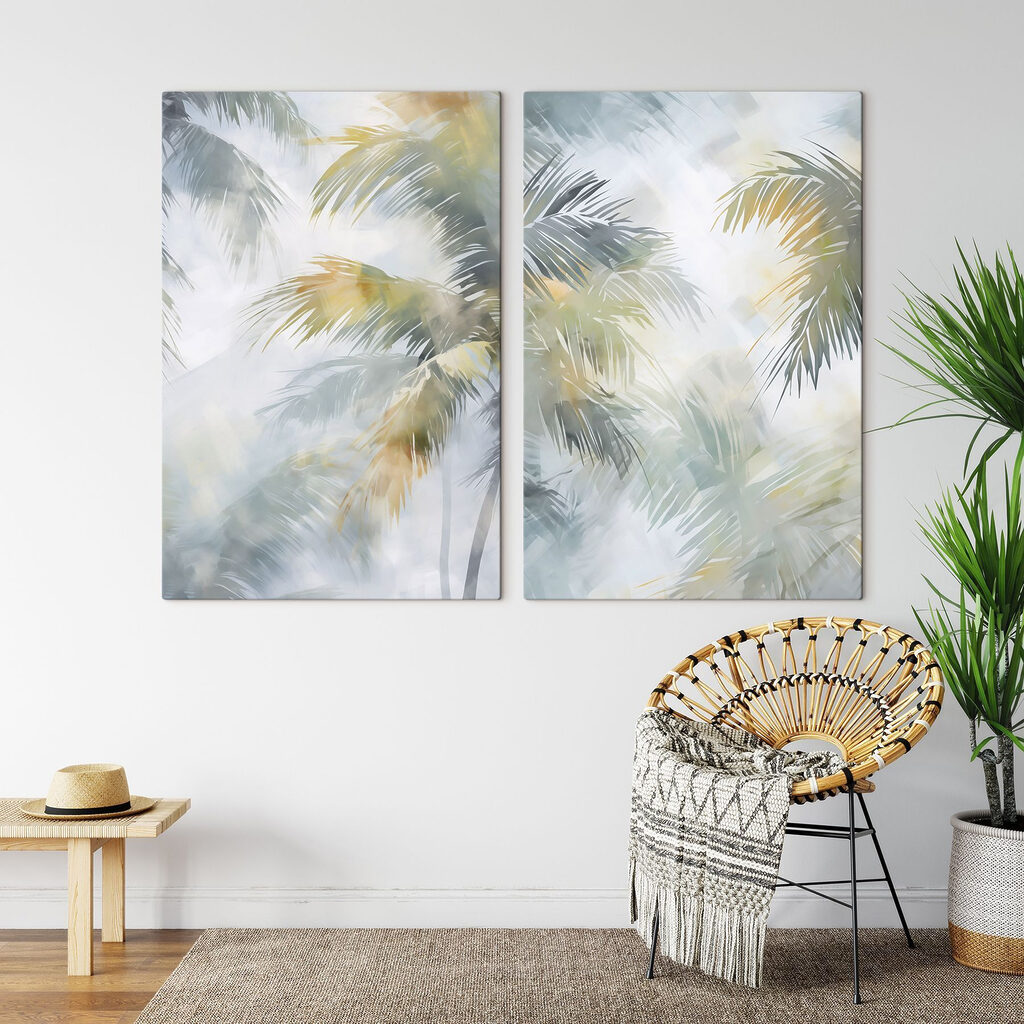Sotto le palme in un ambiente