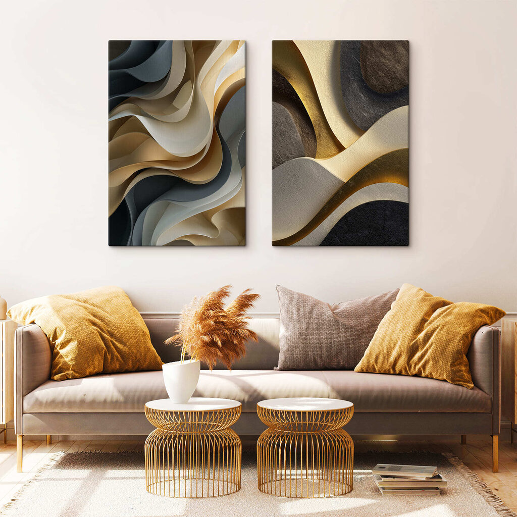 Curve dorate nell’ombra in un ambiente