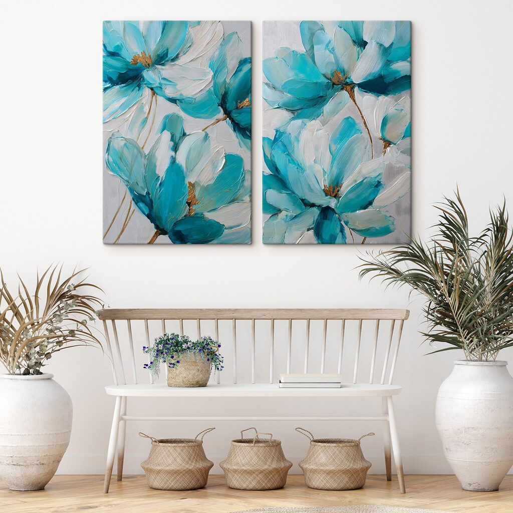 Fioriture azzurre in un ambiente
