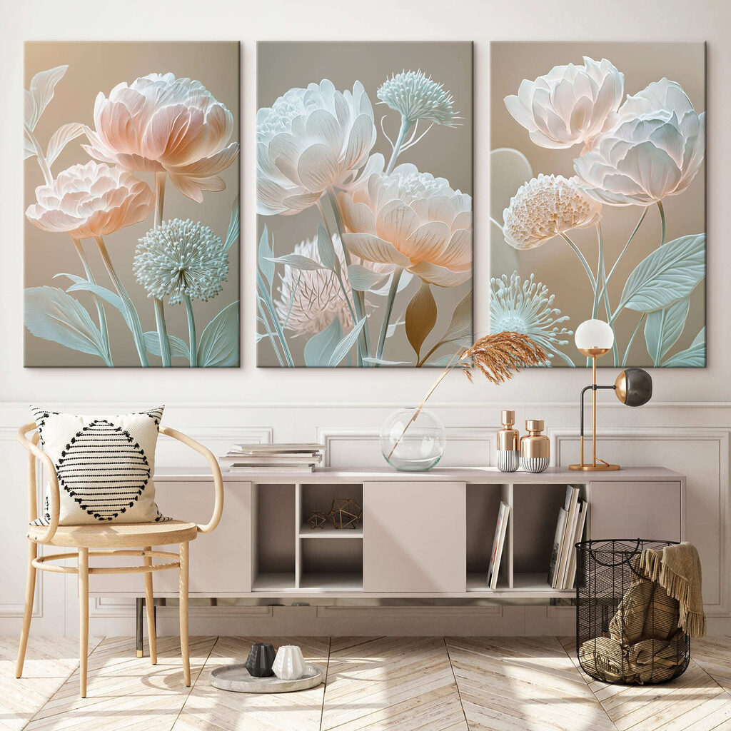 Bouquet pastello in un ambiente