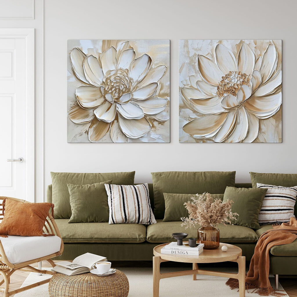 Fiori bianchi in coppia in un ambiente