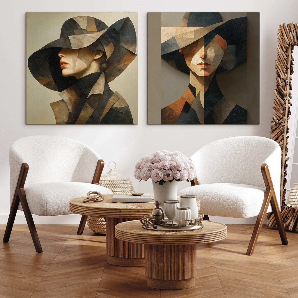 Sotto cappelli larghi in un ambiente