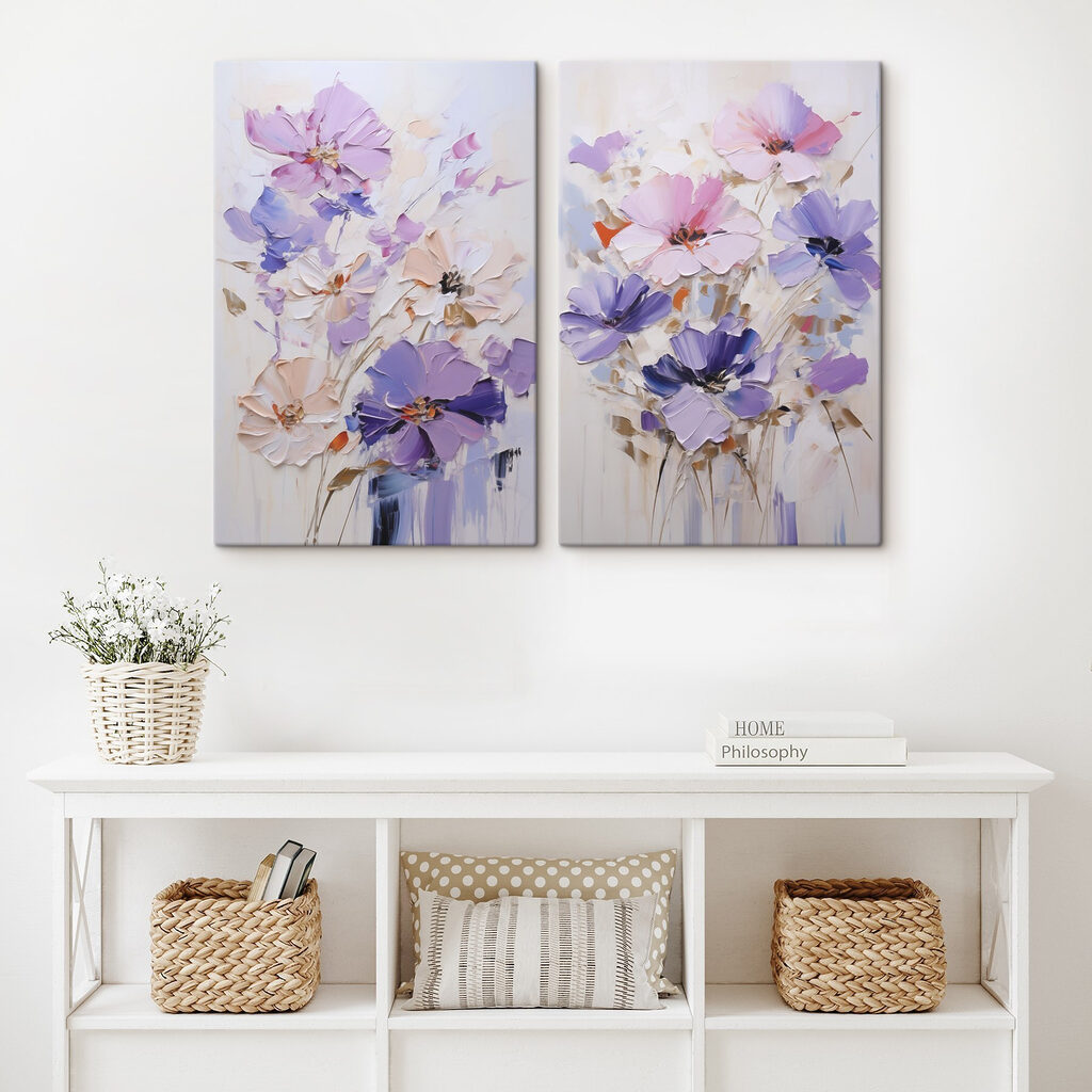 Bouquet in lilla in un ambiente