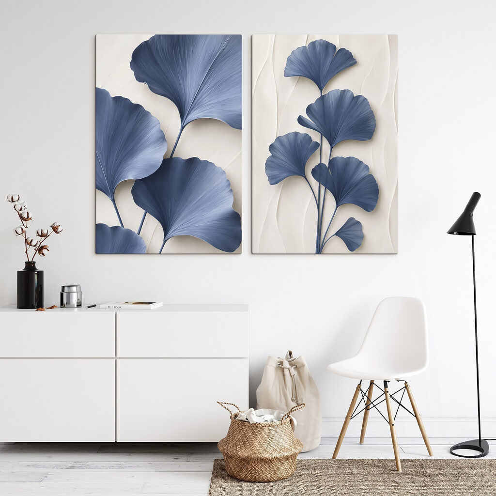 Foglie blu a ventaglio — ambiente 2