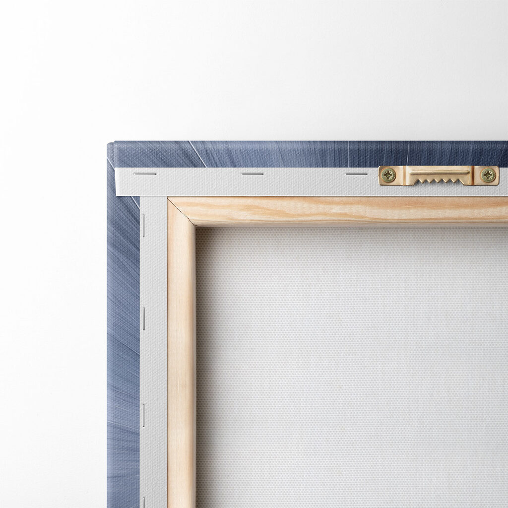 Foglie blu a ventaglio — retro