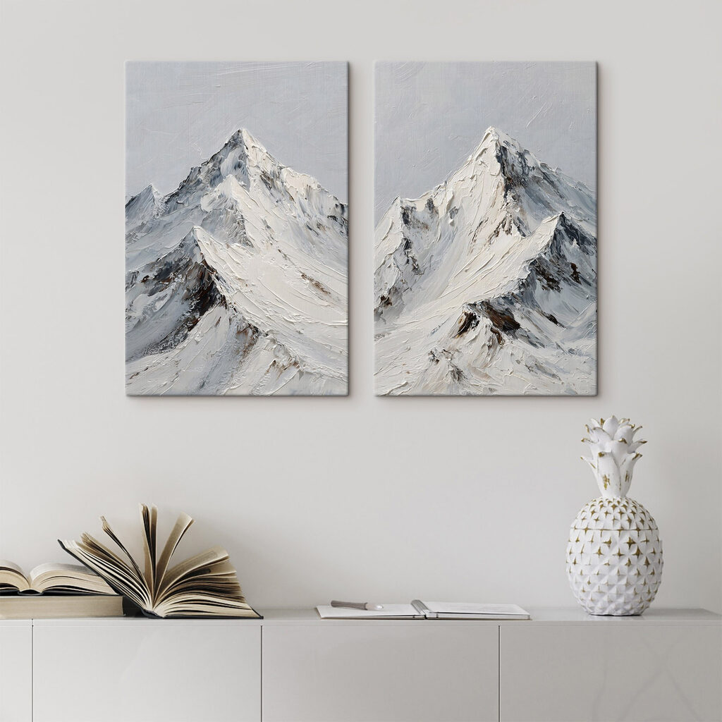 Cime innevate in un ambiente