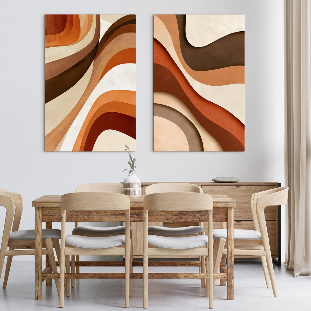 Curve in terracotta in un ambiente