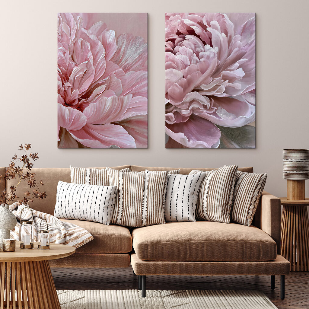 Fiori rosa da vicino in un ambiente